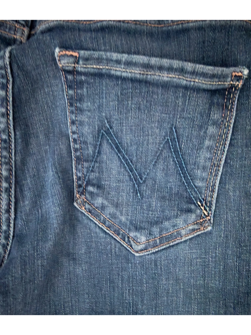 MOTHER Insider Crop Step Fray Indigo Blue Flare Crop Jeans - Picture 2 of 13